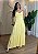 Vestido Amarelo em Viscose Sarjada – Decote V e Marias | Tamanho Único - Imagem 1