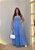 Vestido Sarja V - Azul Bebê - Imagem 1