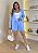 Conjunto Viscolinho Camisa + Short - Azul - Imagem 1