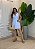 Vestido Curto Viscolinho com Amarração nas Costa - Azul - Imagem 1