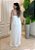 Vestido Longo Linho Tamanho Único com Argola e Fenda Lateral - Branco - Imagem 3