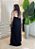 Vestido Longo Linho Tamanho Único com Argola e Fenda Lateral - Preto - Imagem 3