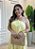 Vestido Longo Linho Tamanho Único com Argola e Fenda Lateral - Amarelo - Imagem 2