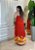 Vestido Midi Viscolinho Estampa Vermelha Floral – Caimento Leve com Elástico nas Costas - Imagem 2