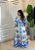 Vestido Longo Feminino em Viscolinho Floral Azul com Elástico nas Costas – Leve e Confortável - Imagem 2
