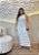 Vestido Midi Feminino Canelado Listrado Branco – Modelagem Justinha Regata - Imagem 1