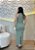 Vestido Midi Feminino Canelado Listrado Verde – Modelagem Justinha Regata - Imagem 2