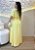 Vestido Longo em Viscolinho Amarelo com Decote V e Amarração Frontal - Imagem 2