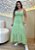 Vestido Midi Feminino Liso Verde Menta em Crepe com Bojo – Elegância e Caimento Perfeito - Imagem 1