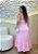 Vestido Midi Feminino Liso Rosa em Crepe com Bojo – Elegância e Caimento Perfeito - Imagem 2