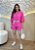 Conjunto Rosa Chiclete em Viscolinho com Camisa e Short – Casual Chic de Verão - Imagem 1