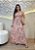 Vestido Midi em Viscolinho Rústico Floral Rosé com Alças Reguláveis e Amarração nas Costas - Imagem 1