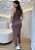 Vestido Midi Feminino Canelado Listrado Marrom – Modelagem Justinha Regata - Imagem 2