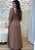 Vestido Longo Marrom de Viscose Feminino com Decote V e Elastec nas Costas – Leve e Elegante - Imagem 2