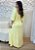 Vestido Longo Amarelo de Viscose Feminino com Decote V e Elastec nas Costas – Leve e Elegante - Imagem 2