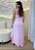 Vestido Longo Feminino de Viscose Liso Rosa com Decote V e Alças Finas – Leve e Elegante - Imagem 2