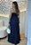 Vestido Longo Azul Marinho de Poá em Viscose com Alças e Lastex – Romântico e Elegante - Imagem 2