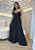 Vestido Longo Preto de Poá em Viscose com Alças e Lastex – Romântico e Elegante - Imagem 1