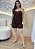 Conjunto Feminino Marrom em Linho com Elastano – Bata com Bojo e Short Soltinha - Imagem 1