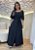 Vestido Longo Preto de Viscose Feminino com Decote Reto e Elastec nas Costas – Leve e Elegante - Imagem 1