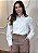 Camisa Feminina Social Nude em Crepe Manga Longa – Elegância que Não Amarrota - Imagem 1