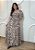 Vestido Midi Animal Print Fundo Off em Viscolinho com Lastex – Conforto e Estilo - Imagem 1