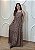 Vestido Longo Feminino Animal Print Onça Marrom em Viscose com Alças – Leveza e Estilo - Imagem 1