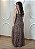 Vestido Longo Feminino Animal Print Onça Marrom em Viscose com Alças – Leveza e Estilo - Imagem 2