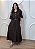 Conjunto Feminino de Linho Marrom com Saia Longa e Cropped Camisa – Elegância e Conforto Atemporal - Imagem 1