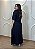 Conjunto Feminino de Linho Azul Marinho com Saia Longa e Cropped Camisa – Elegância e Conforto Atemporal - Imagem 2