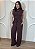 Conjunto Feminino Canelado Comfy Marrom Chocolate com Elastano – Conforto e Elegância no Dia a Dia - Imagem 1