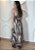 Vestido Midi Feminino em Viscolinho Estampado Marrom e Off com Alça e Costas Ajustáveis - Imagem 2