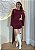 Vestido Curto Feminino Vinho Drapeado Manga Flare com Costas Abertas - Elegância e Sofisticação - Imagem 1