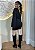 Vestido Curto Feminino Preto Drapeado Manga Flare com Costas Abertas - Elegância e Sofisticação - Imagem 2