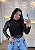 Body Feminino em Tule Preto Manga Longa - Transparência e Elegância para Looks Sofisticados - Imagem 1