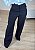 Calça Pantalona Feminina de Alfaiataria Risca de Giz Preta Cintura Alta com Bolsos - Imagem 2