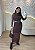 Vestido Longo Feminino em Tule com Forro - MARROM - Imagem 1