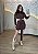 Vestido poliamida Marrom com argola e recorte - Imagem 1