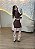 Vestido poliamida Marrom com argola e recorte - Imagem 2