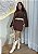 Vestido Marrom em alfaiataria com cinto - Imagem 2