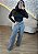 Calça Jeans Feminina Estonada Cintura Alta– Modelagem Reta - Imagem 4