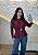 Blusa Feminina Drapeada Argola Manga Longa - Tamanho Único - Imagem 1