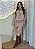 Vestido Curto Costa Aberta Feminino Nude – Modelagem Ajustada e Elegante - Imagem 1