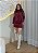Vestido Curto Costa Aberta Feminino Vinho – Modelagem Ajustada e Elegante - Imagem 1