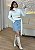 Saia Jeans Feminina Strass - Imagem 1