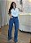 Calça Jeans Wide Leg Marmorizada Básica - 71388 - Imagem 1