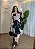 Vestido Feminino Mid de Tule - Estampa Preta e Off - Imagem 1