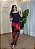 Vestido Feminino Mid de Tule - Estampa Preto e Vermelho - Imagem 1
