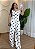 Conjunto Feminino Alfaiataria Estampa Poa - Branco - Imagem 1