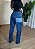Calça Jeans Wide Leg Recorte e Bolso Lateral - Imagem 2
